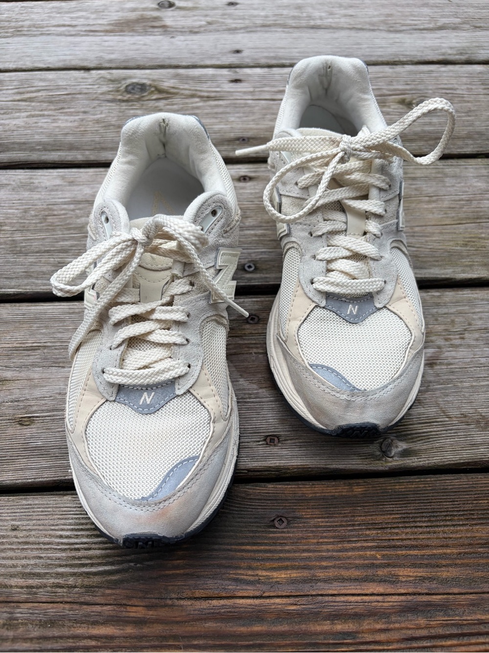 New Balance Neutral Beige Lace-Up Sneakers 2002R